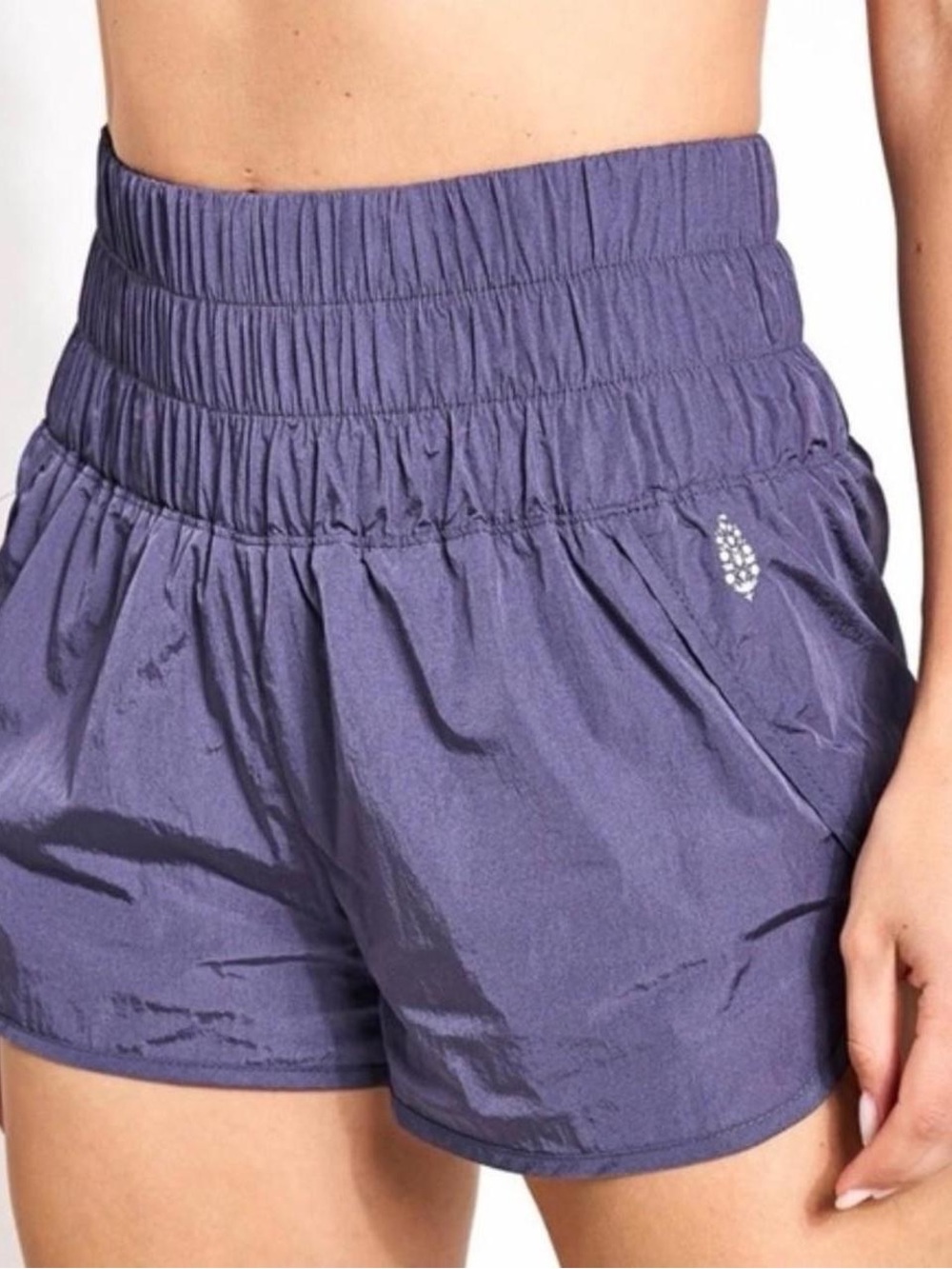 NWT Free People Movement The Way Home High Waisted Athletic Shorts Purple Small